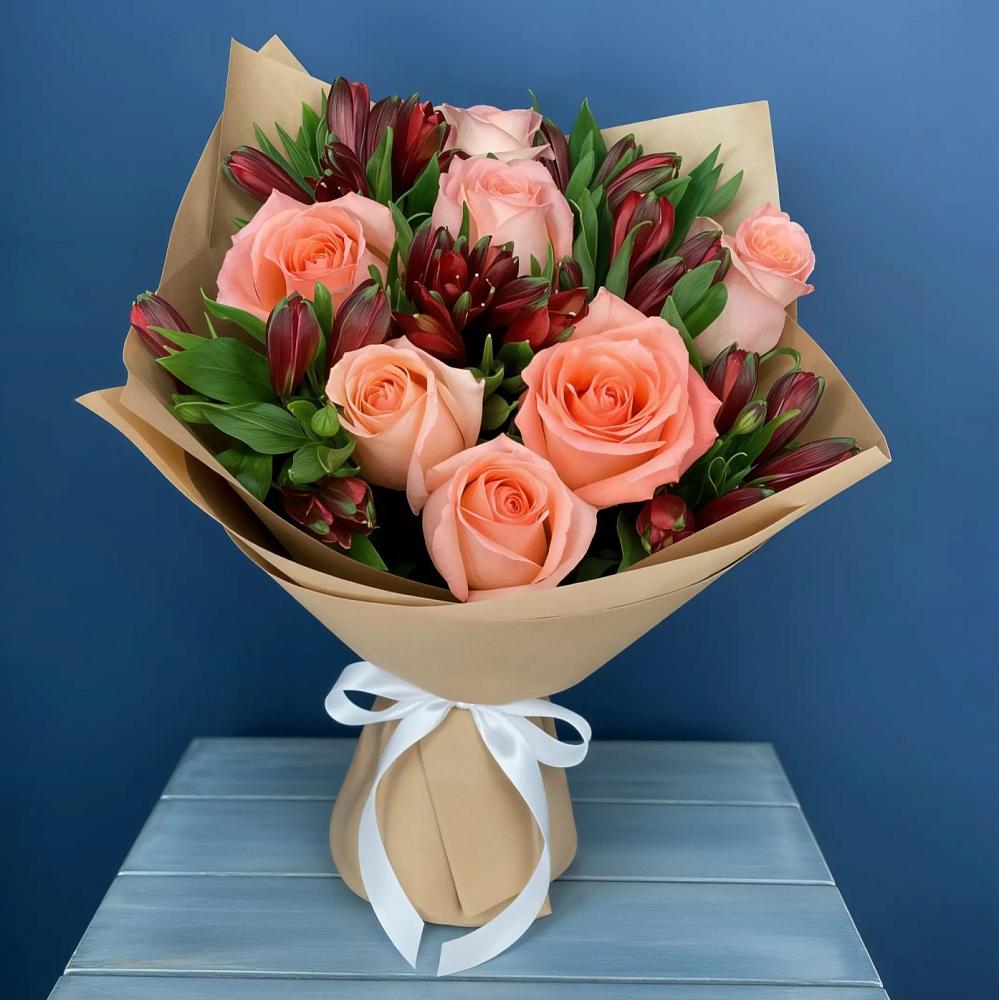 Букет цветов из: Розы и Альстромерии в Кичменгском Городке