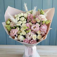 Букет цветов из:  Альстромерии и Розы в Кичменгском Городке