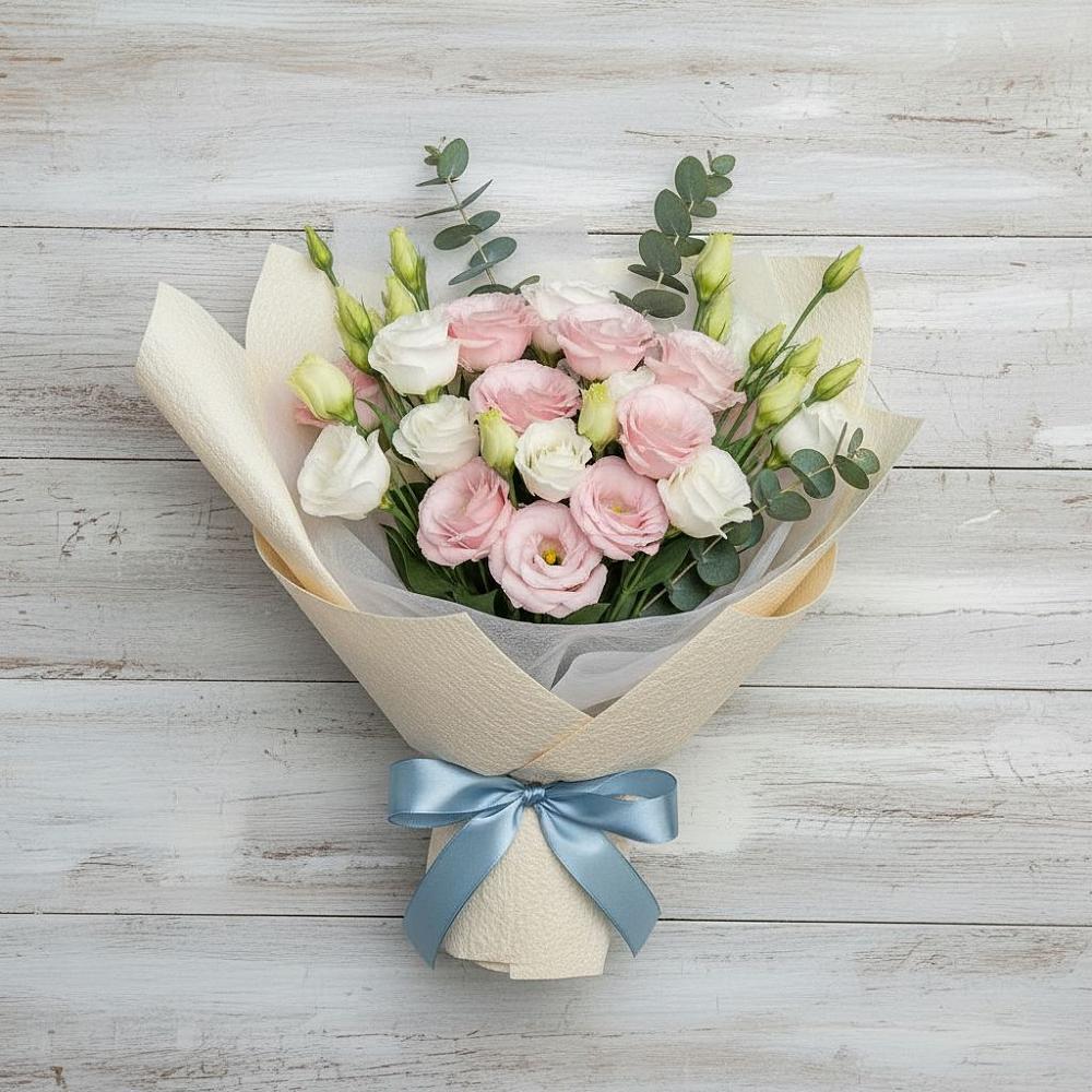 Букет цветов из: Лизиантусы в Кичменгском Городке